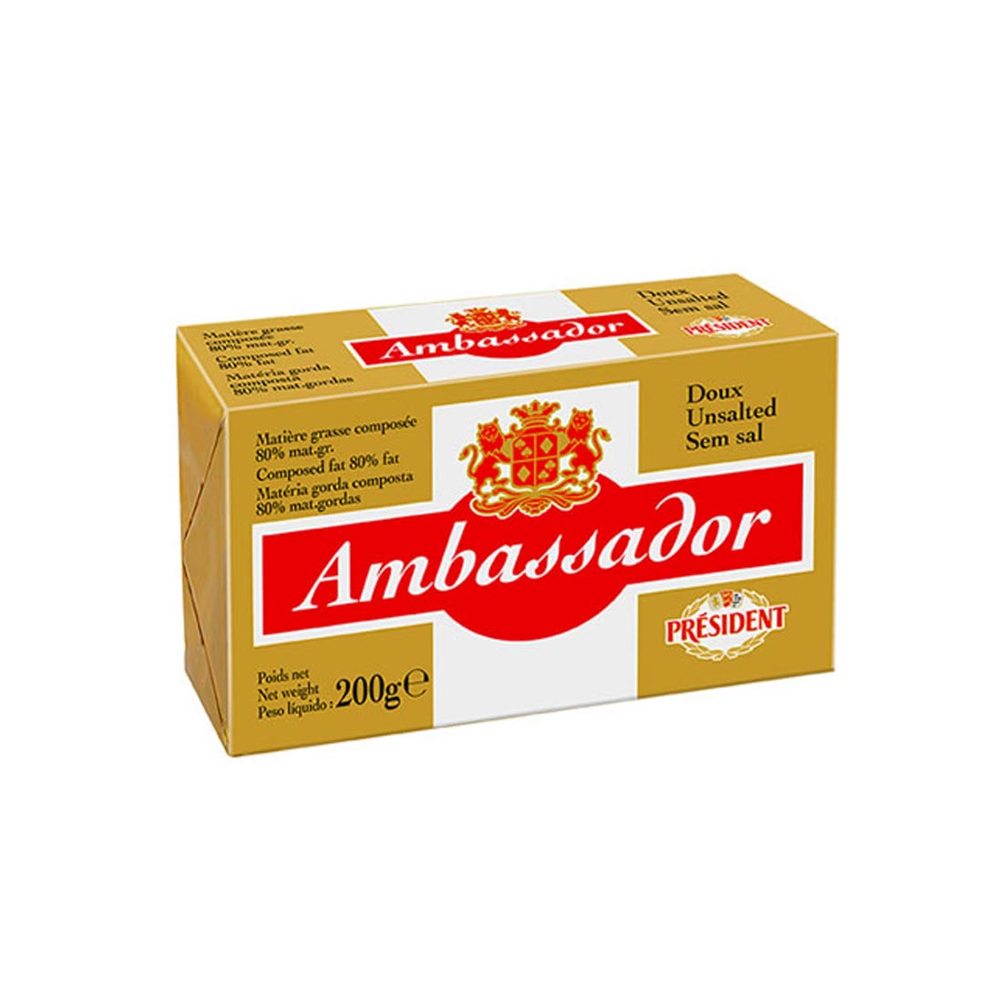Ambassador butter unsalted 200g