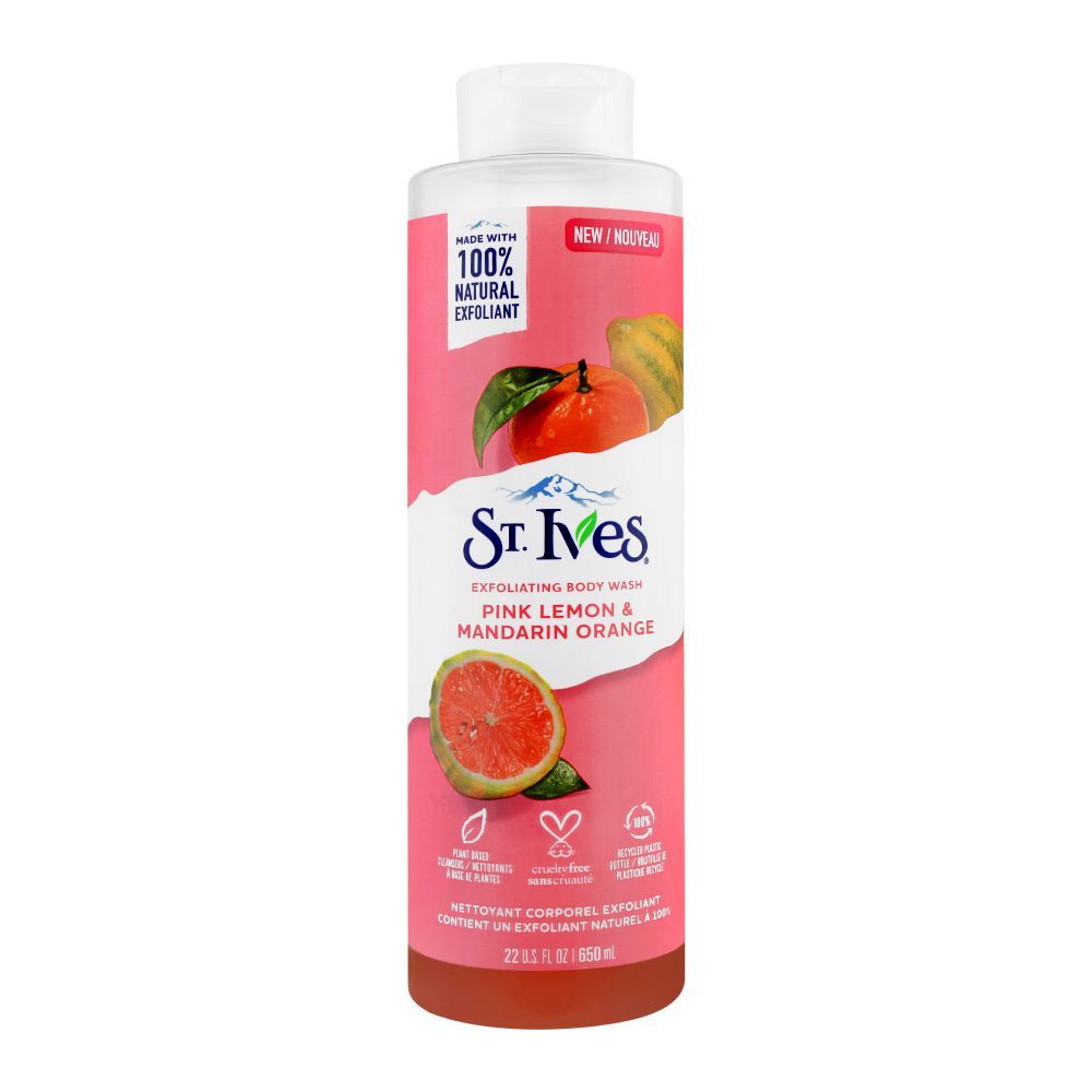 St Ives exfoliating body wash pink lemon and mandarin 