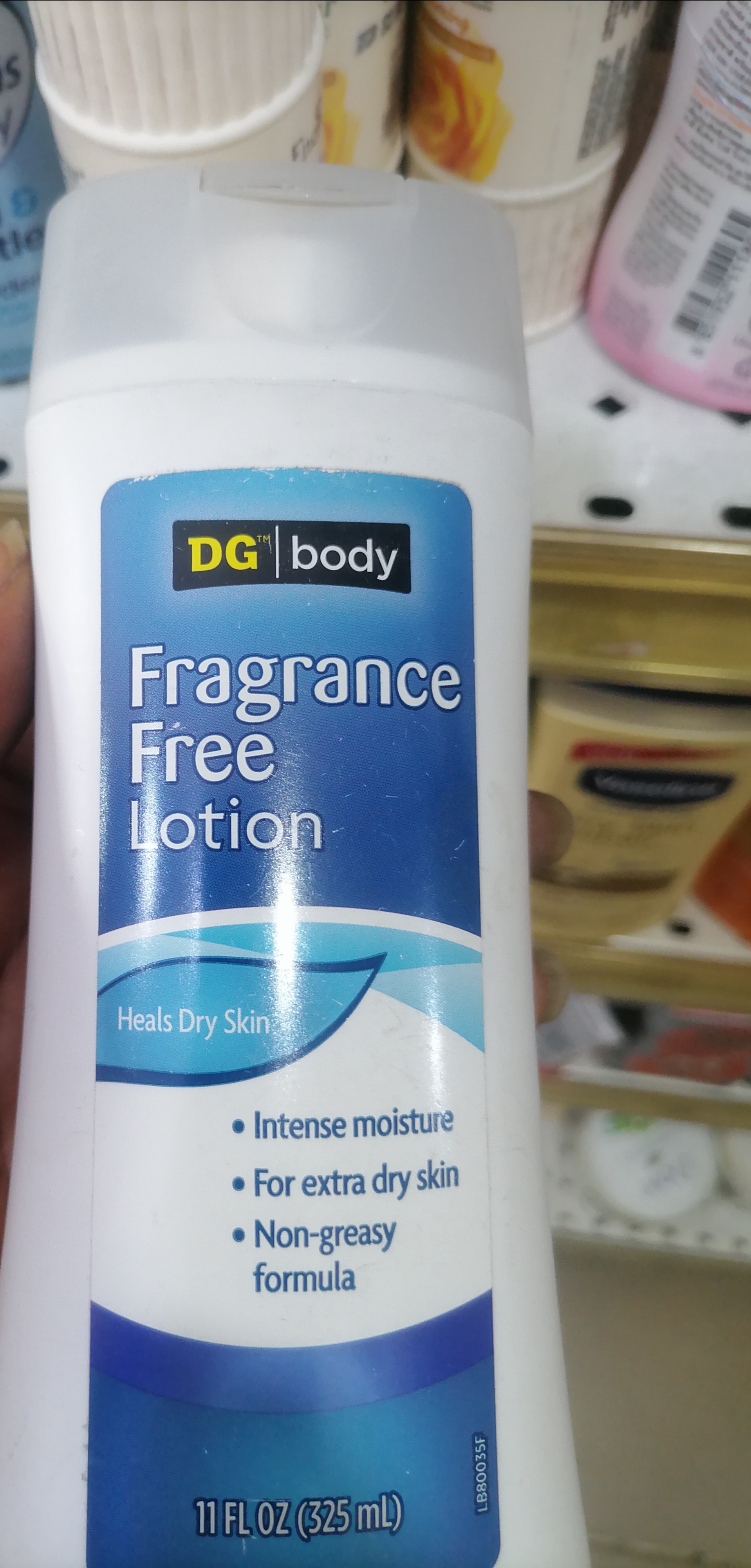 Dg fragrance free lotion heals dry skin 325ml