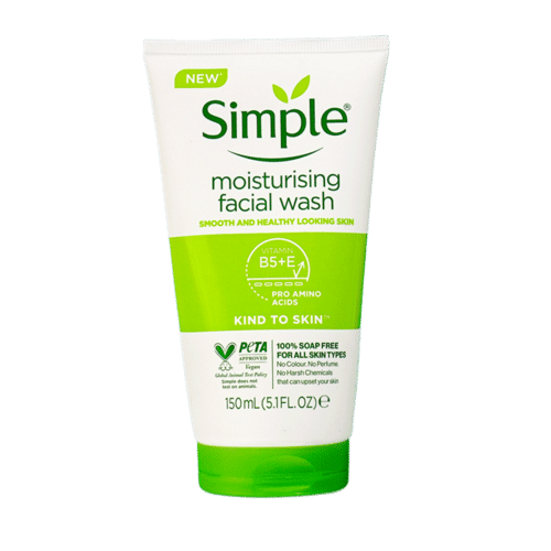 Simple moisturizing facial wash 