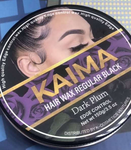 Kaima Hair Wax Black Dark Plum Edge Control 150ml