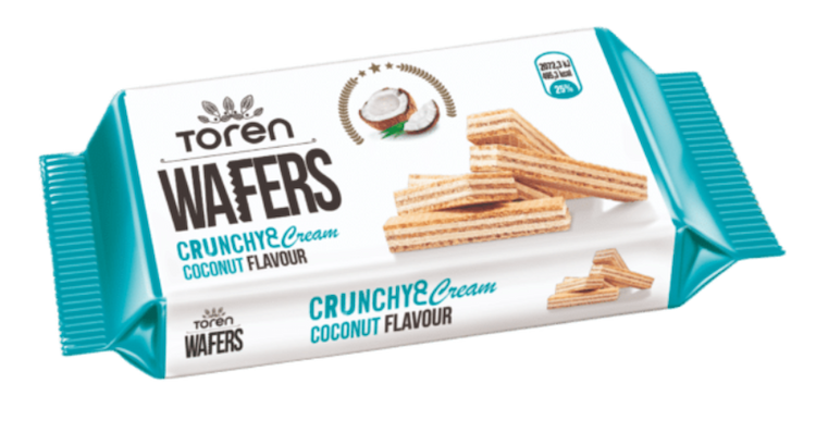 Toren wafers crunchy Cream Coconut Flavoured 