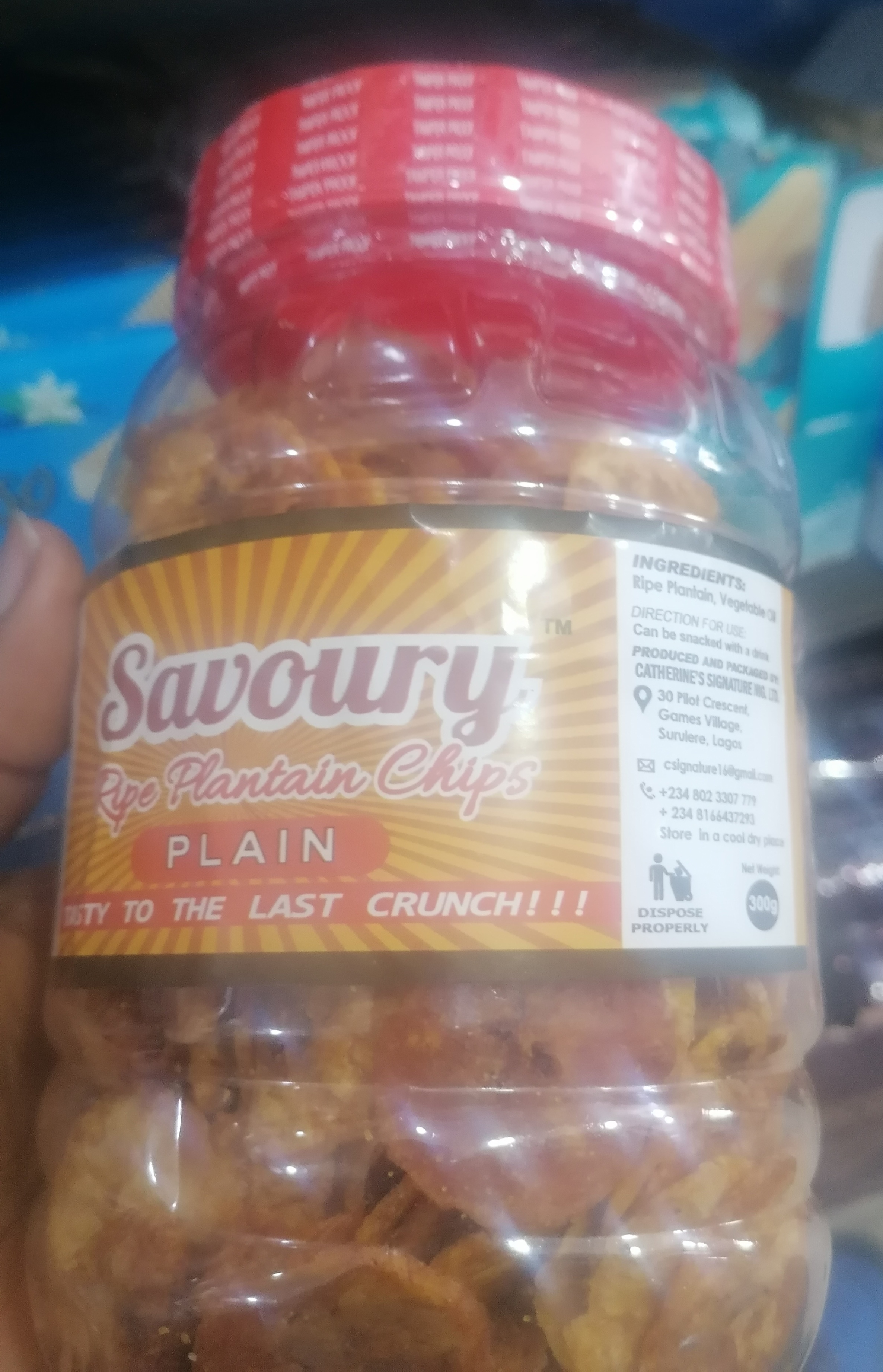 Savoury Ripe Plantain Chips Plain